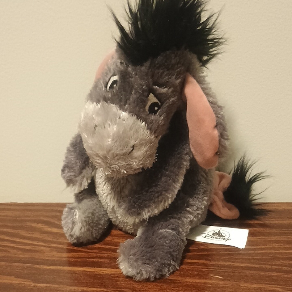 Disney Eeyore Plush 9in - Gray and Black